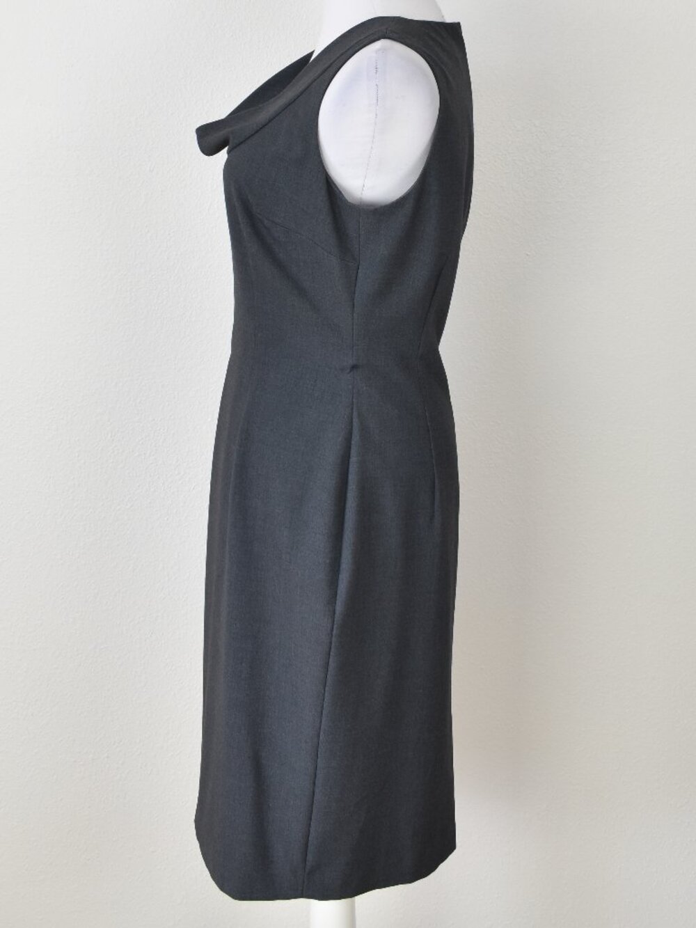 Calvin Klein Cowl Neck Draped Sheath Dress - 6 - Picture 8 of 9